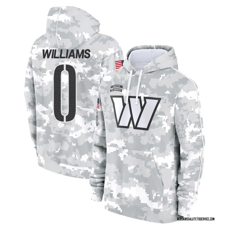 Men's Antonio Williams Washington Commanders Camo Arctic 2024 Salute to Service Club Fleece Pullover Hoodie
