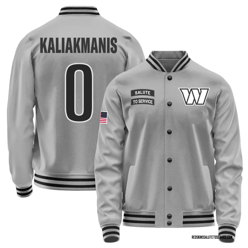 Men's Athan Kaliakmanis Washington Commanders Gray Salute to Service Performance Jacket