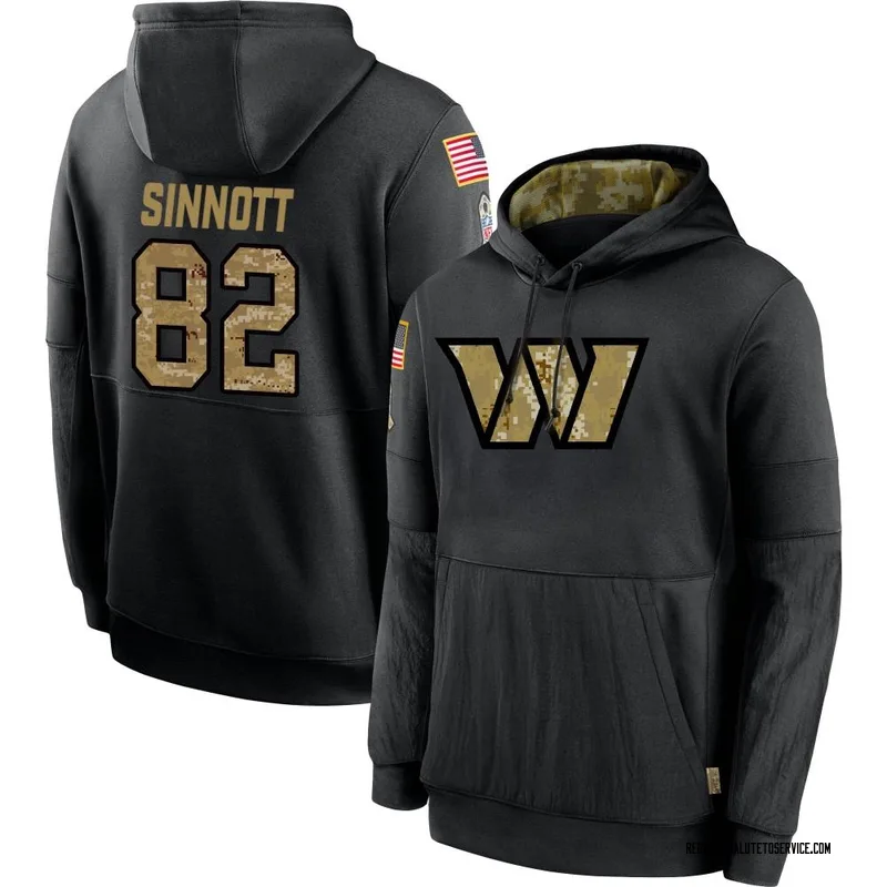 Men's Ben Sinnott Washington Commanders Black 2020 Salute to Service Sideline Performance Pullover Hoodie