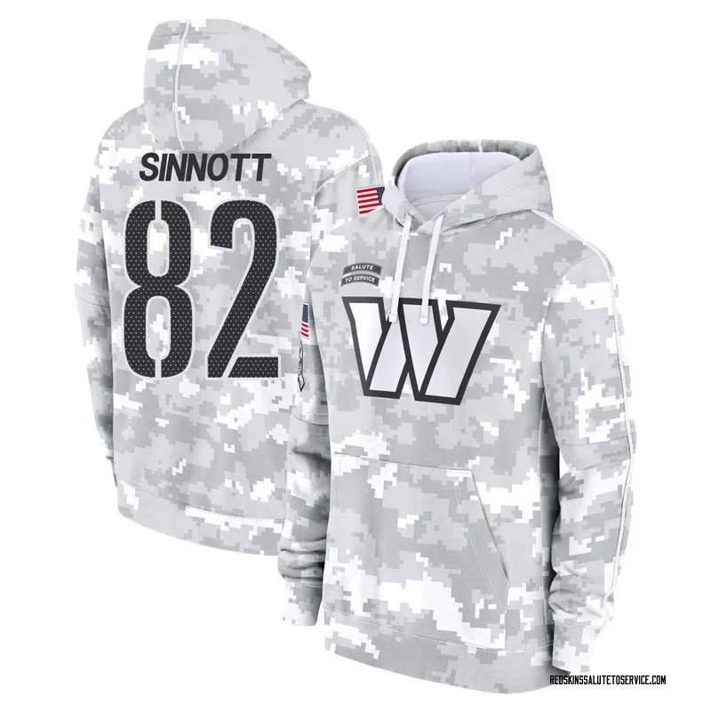 Men's Ben Sinnott Washington Commanders Camo Arctic 2024 Salute to Service Club Fleece Pullover Hoodie