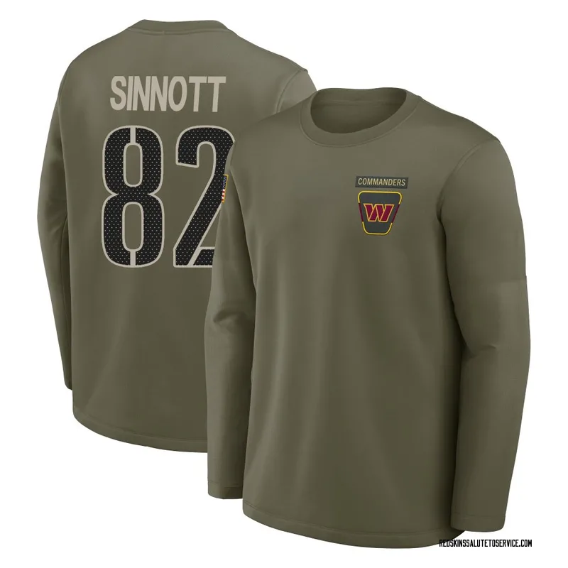 Men's Ben Sinnott Washington Commanders Olive 2025 Salute to Service Sideline Coaches Long Sleeve T-Shirt