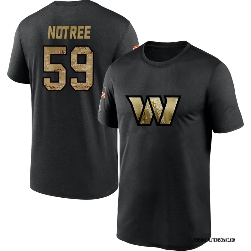 Men's Bryce Notree Washington Commanders Black 2020 Salute To Service Performance T-Shirt