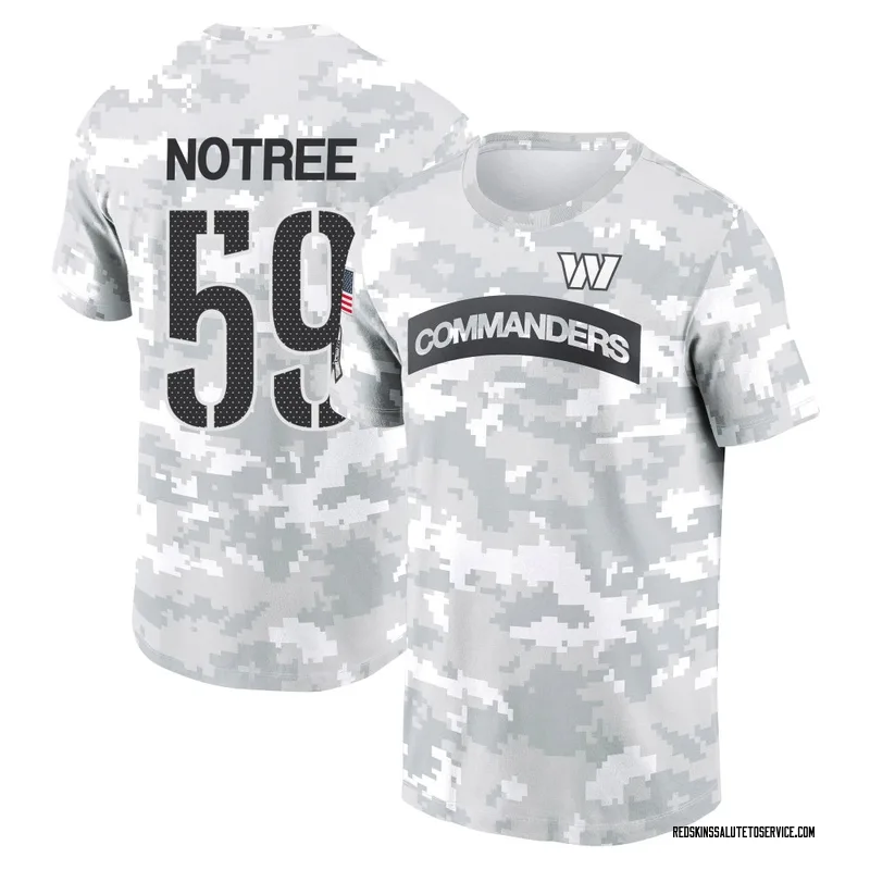 Men's Bryce Notree Washington Commanders Camo Arctic 2024 Salute to Service Performance T-Shirt