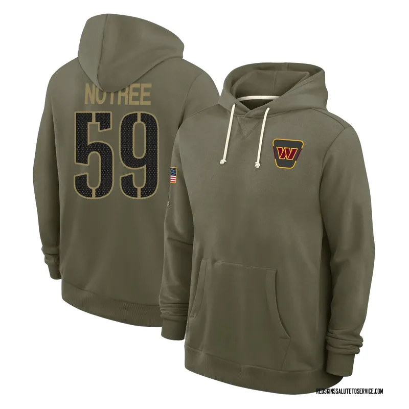 Men's Bryce Notree Washington Commanders Olive 2025 Salute to Service Hoodie