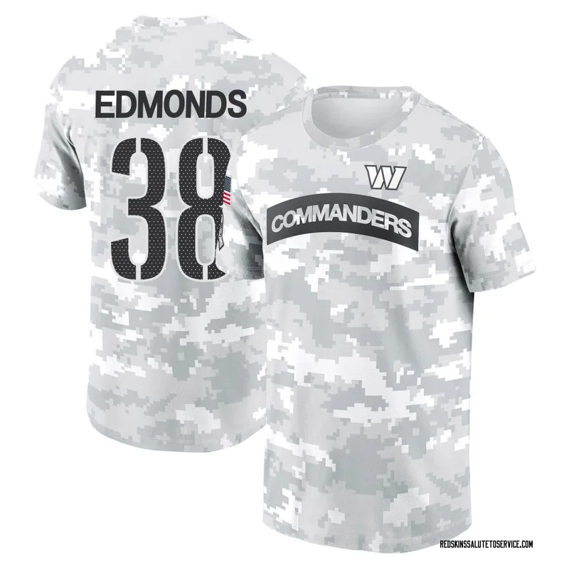 Men's Chase Edmonds Washington Commanders Camo Arctic 2024 Salute to Service Performance T-Shirt
