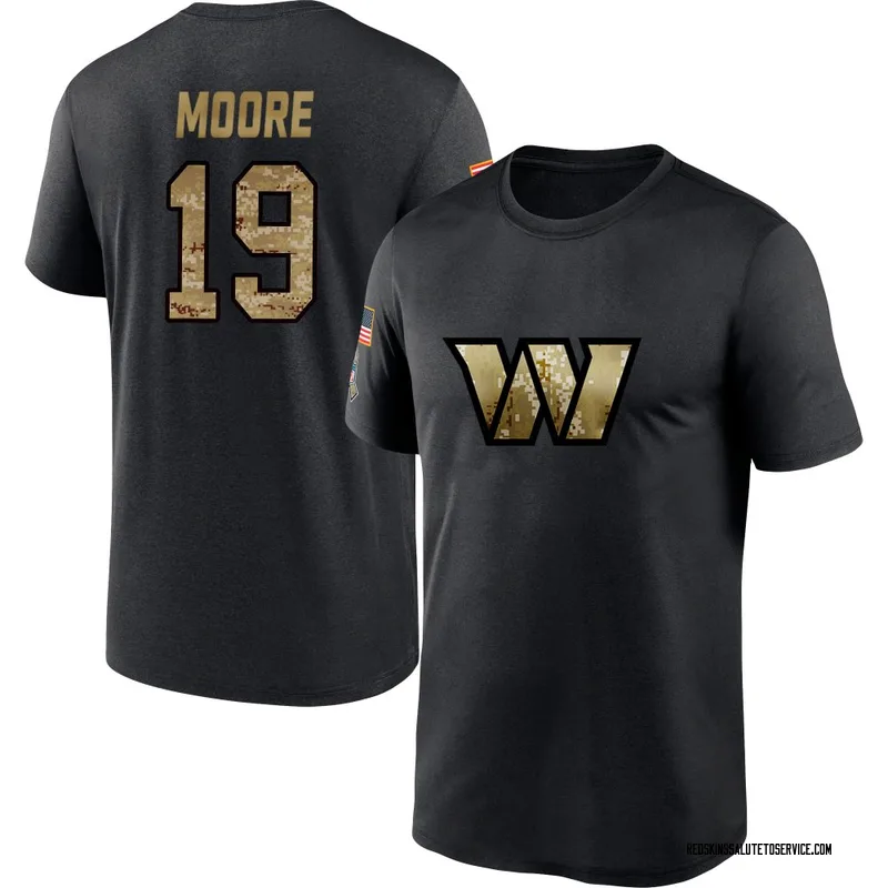 Men's Chris Moore Washington Commanders Black 2020 Salute To Service Performance T-Shirt