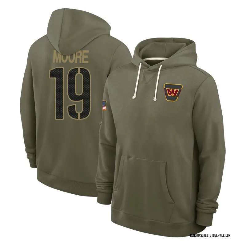 Men's Chris Moore Washington Commanders Olive 2025 Salute to Service Hoodie