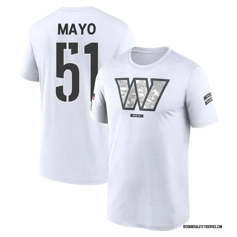 Men's David Mayo Washington Commanders Legend White 2024 Salute to Service Performance T-Shirt