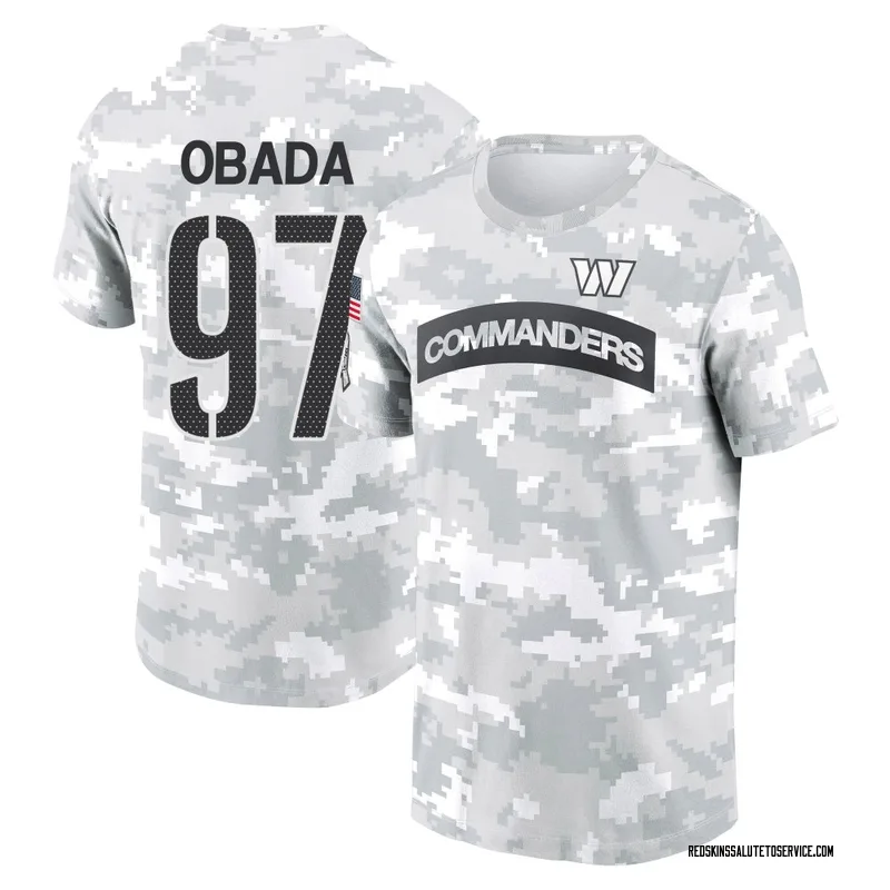 Men's Efe Obada Washington Commanders Camo Arctic 2024 Salute to Service Performance T-Shirt