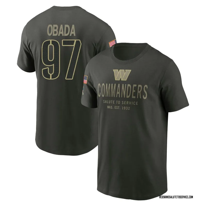 Men's Efe Obada Washington Commanders Green Forest/ 2025 Salute to Service Sideline Primary Edge T-Shirt