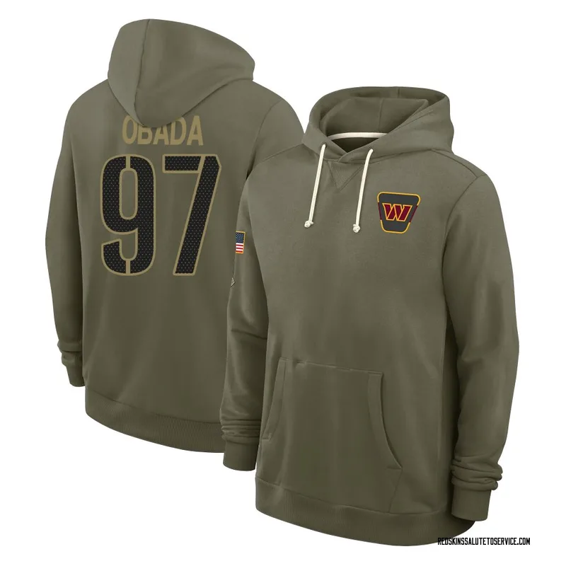 Men's Efe Obada Washington Commanders Olive 2025 Salute to Service Hoodie