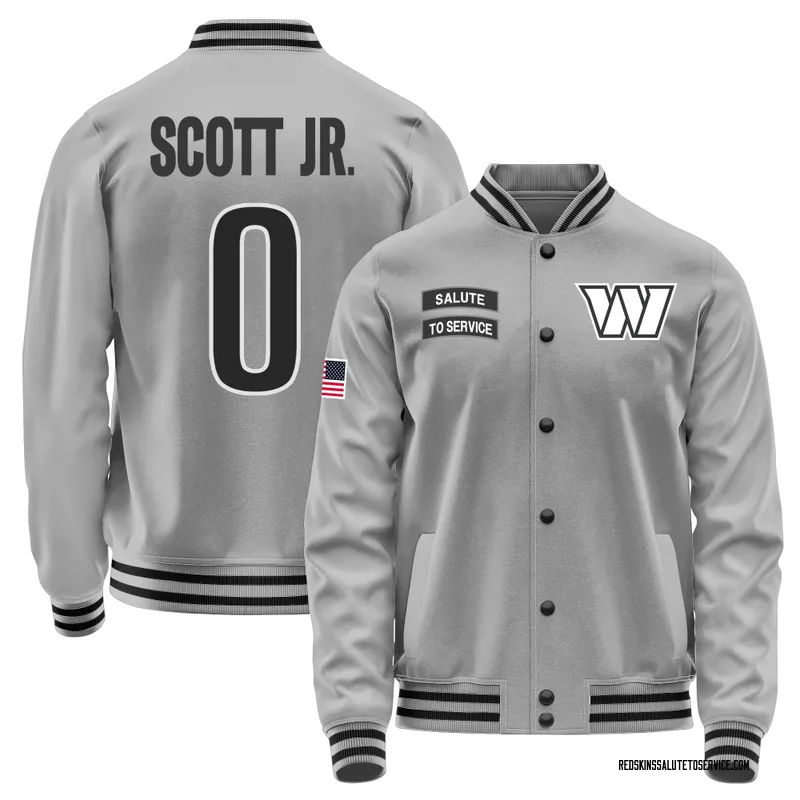 Men's Gee Scott Jr. Washington Commanders Gray Salute to Service Performance Jacket