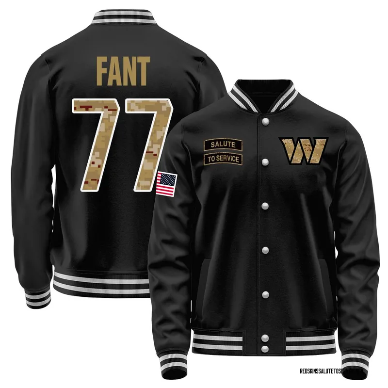 Men's George Fant Washington Commanders Black Salute to Service Sideline Performance Jacket