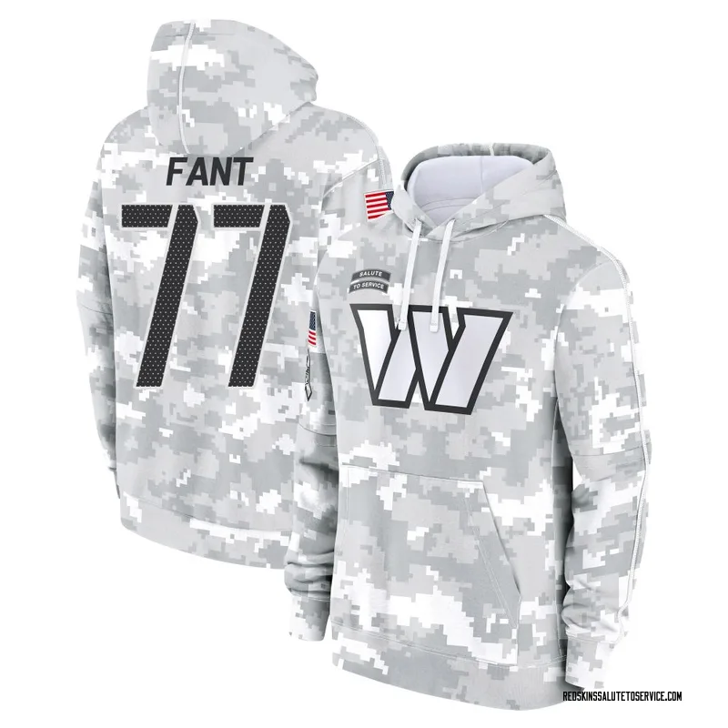Men's George Fant Washington Commanders Camo Arctic 2024 Salute to Service Club Fleece Pullover Hoodie