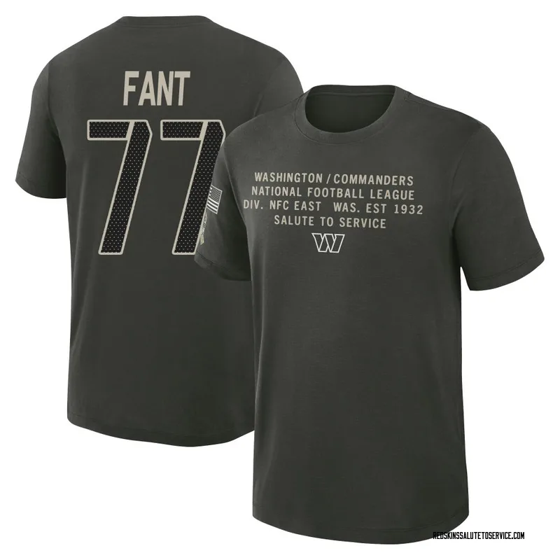 Men's George Fant Washington Commanders Green Dark/ 2025 Salute to Service Sideline Slub T-Shirt