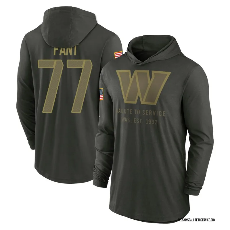 Men's George Fant Washington Commanders Green Forest/ 2025 Salute to Service Sideline Lightweight Hooded Pullover Long Sleeve T-