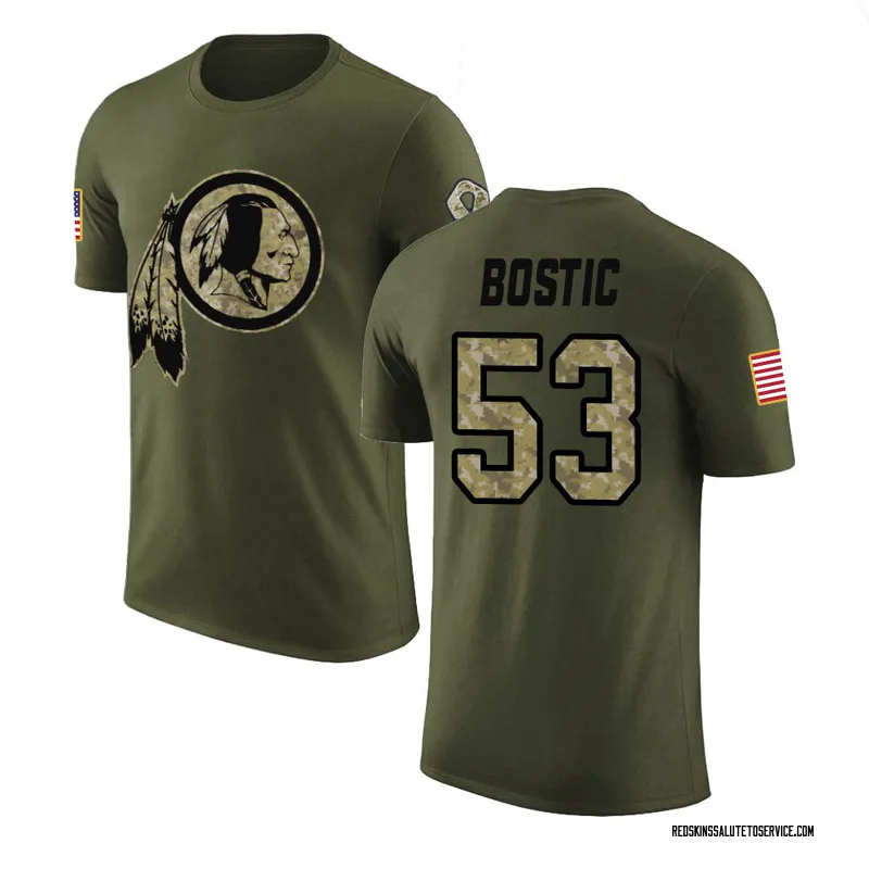 Men's Jon Bostic Washington Football Team Legend Olive Salute to Service T-Shirt
