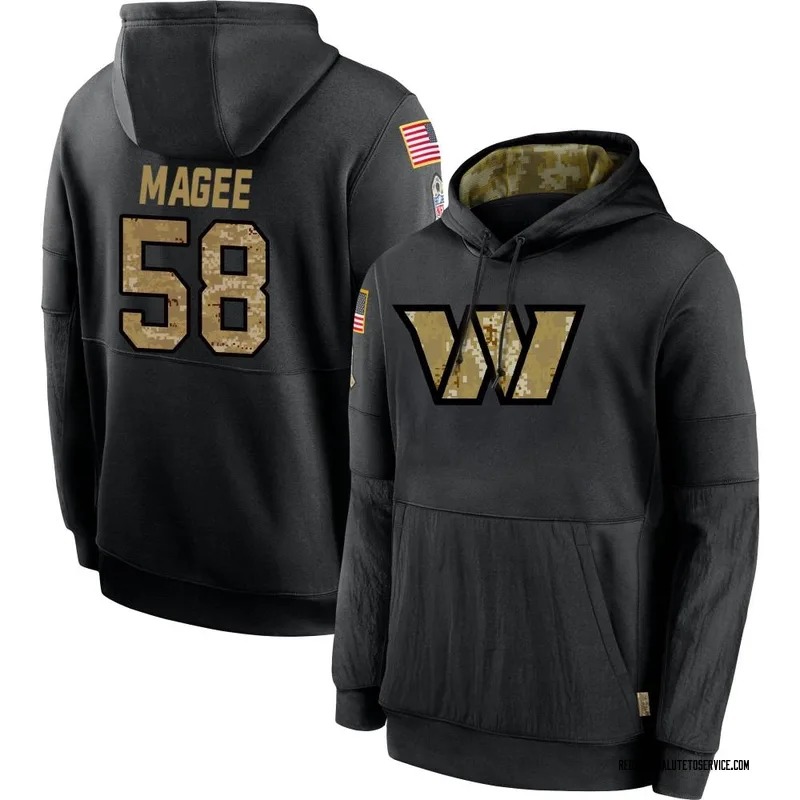 Men's Jordan Magee Washington Commanders Black 2020 Salute to Service Sideline Performance Pullover Hoodie