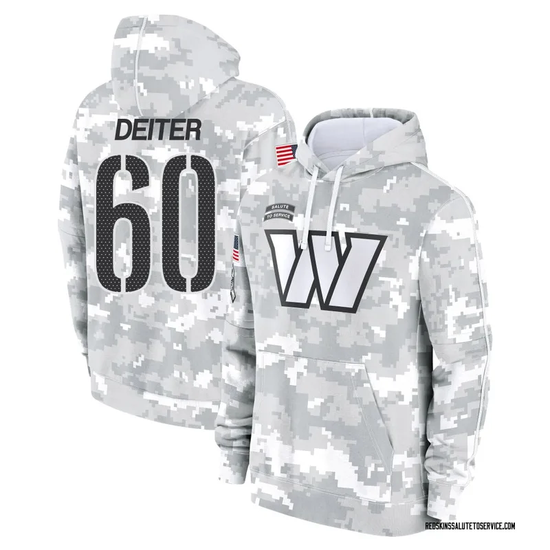 Men's Michael Deiter Washington Commanders Camo Arctic 2024 Salute to Service Club Fleece Pullover Hoodie