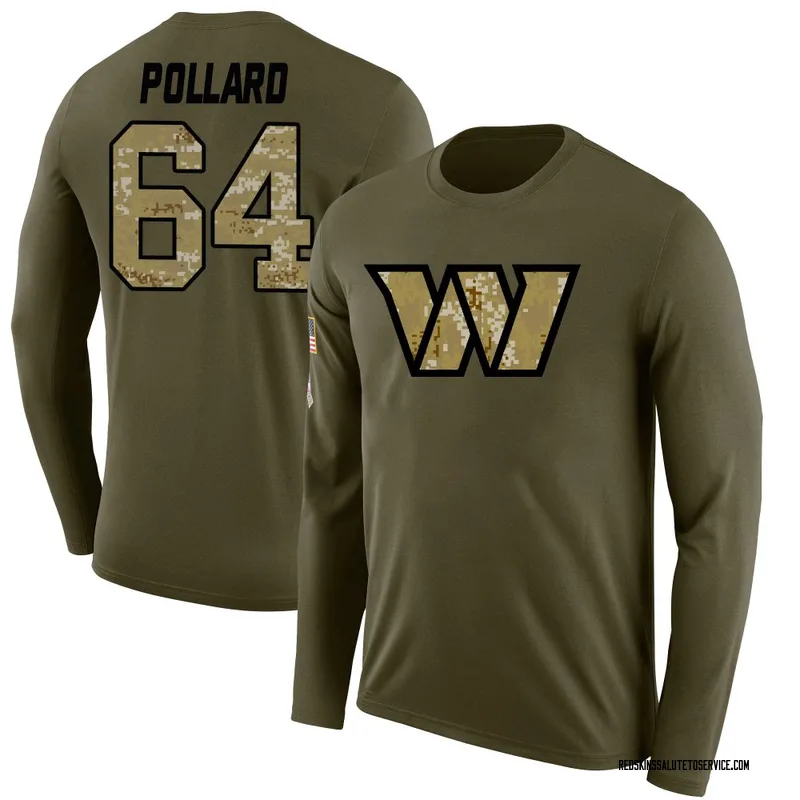 Men's Norell Pollard Washington Commanders Legend Olive Salute to Service Sideline Long Sleeve T-Shirt