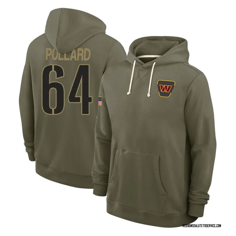 Men's Norell Pollard Washington Commanders Olive 2025 Salute to Service Hoodie