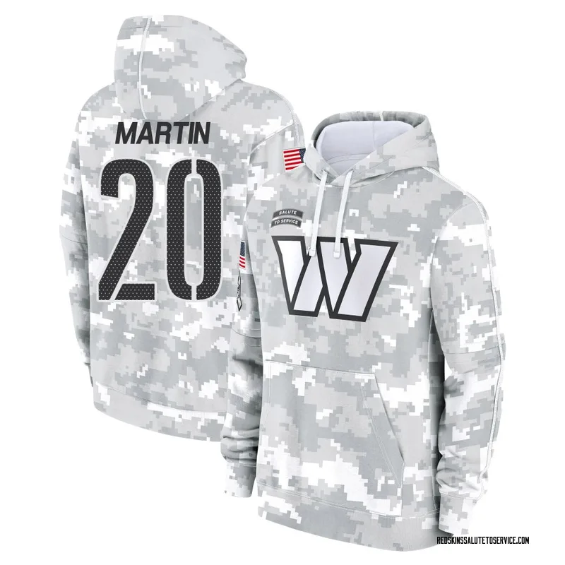 Men's Quan Martin Washington Commanders Camo Arctic 2024 Salute to Service Club Fleece Pullover Hoodie