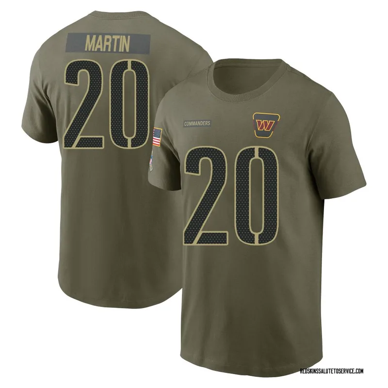 Men's Quan Martin Washington Commanders Olive 2025 Salute to Service Name & Number T-Shirt