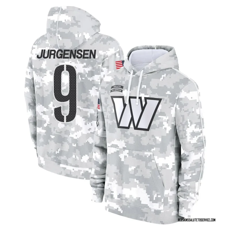 Men's Sonny Jurgensen Washington Commanders Camo Arctic 2024 Salute to Service Club Fleece Pullover Hoodie