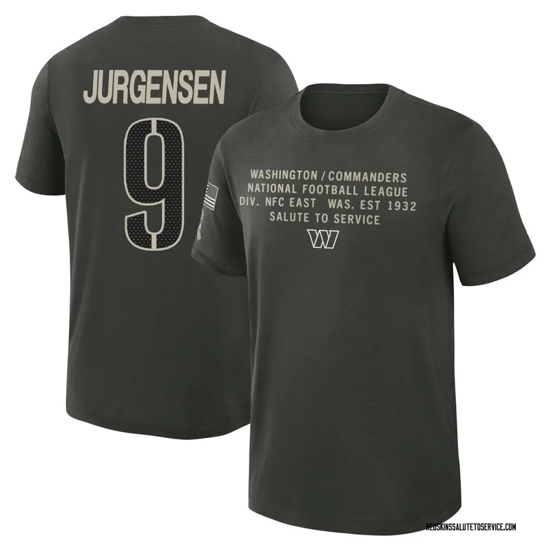 Men's Sonny Jurgensen Washington Commanders Green Dark/ 2025 Salute to Service Sideline Slub T-Shirt