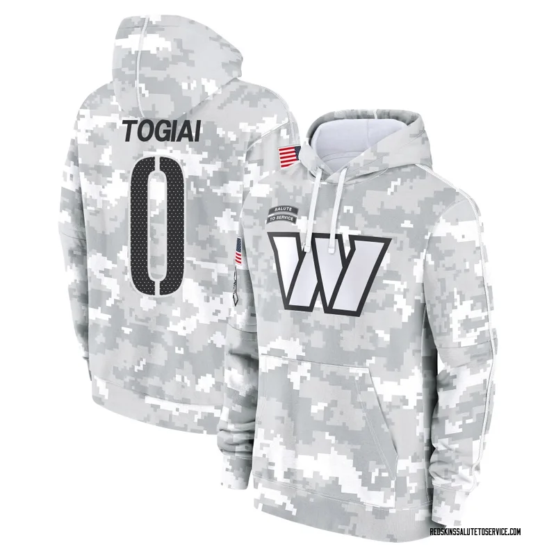 Men's Tanoa Togiai Washington Commanders Camo Arctic 2024 Salute to Service Club Fleece Pullover Hoodie