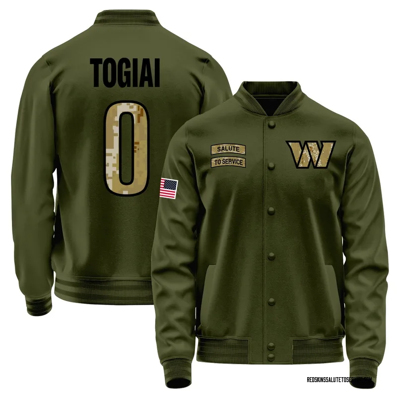 Men's Tanoa Togiai Washington Commanders Olive Salute to Service Sideline Performance Jacket