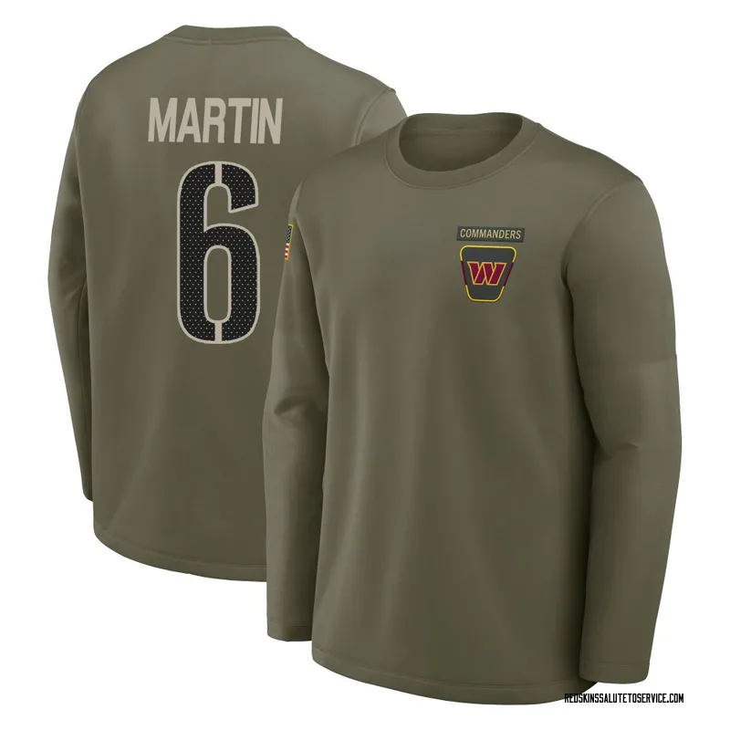 Men's Tay Martin Washington Commanders Olive 2025 Salute to Service Sideline Coaches Long Sleeve T-Shirt