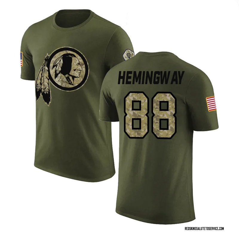 Men's Temarrick Hemingway Washington Football Team Legend Olive Salute to Service T-Shirt