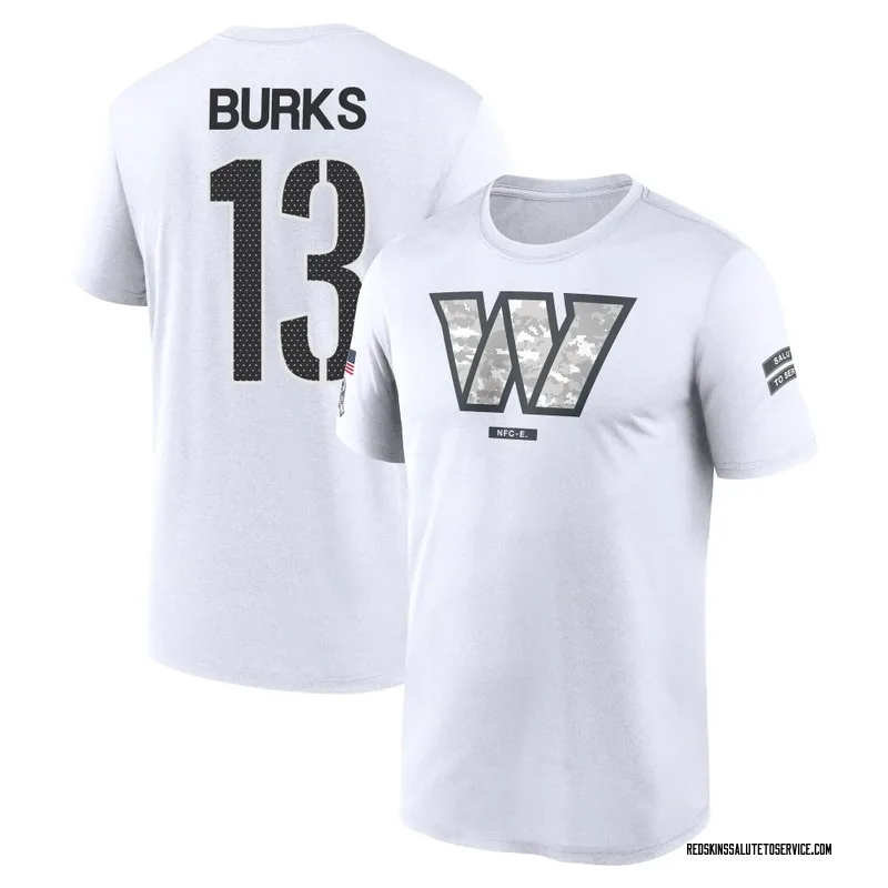 Men's Treylon Burks Washington Commanders Legend White 2024 Salute to Service Performance T-Shirt