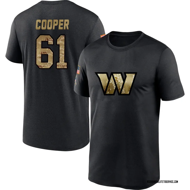 Men's Tyler Cooper Washington Commanders Black 2020 Salute To Service Performance T-Shirt