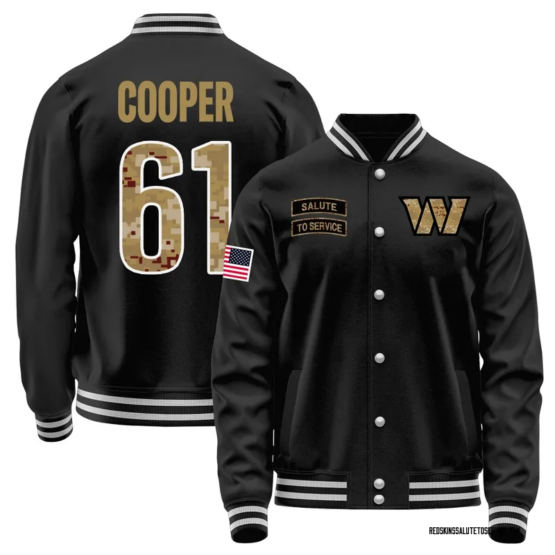 Men's Tyler Cooper Washington Commanders Black Salute to Service Sideline Performance Jacket