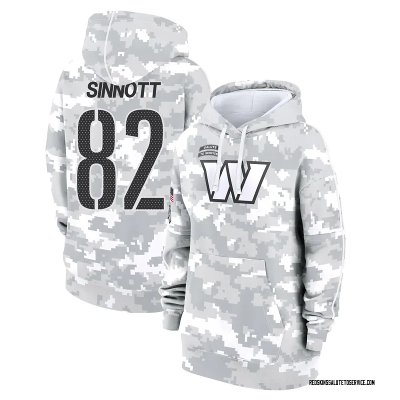 Women's Ben Sinnott Washington Commanders Camo Arctic 2024 Salute to Service Club Fleece Pullover Hoodie