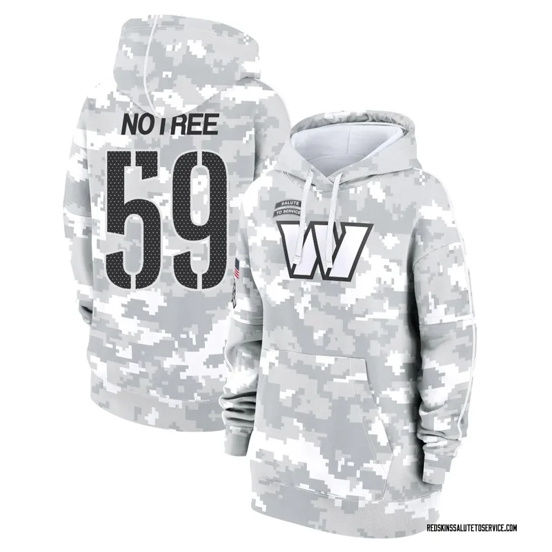 Women's Bryce Notree Washington Commanders Camo Arctic 2024 Salute to Service Club Fleece Pullover Hoodie
