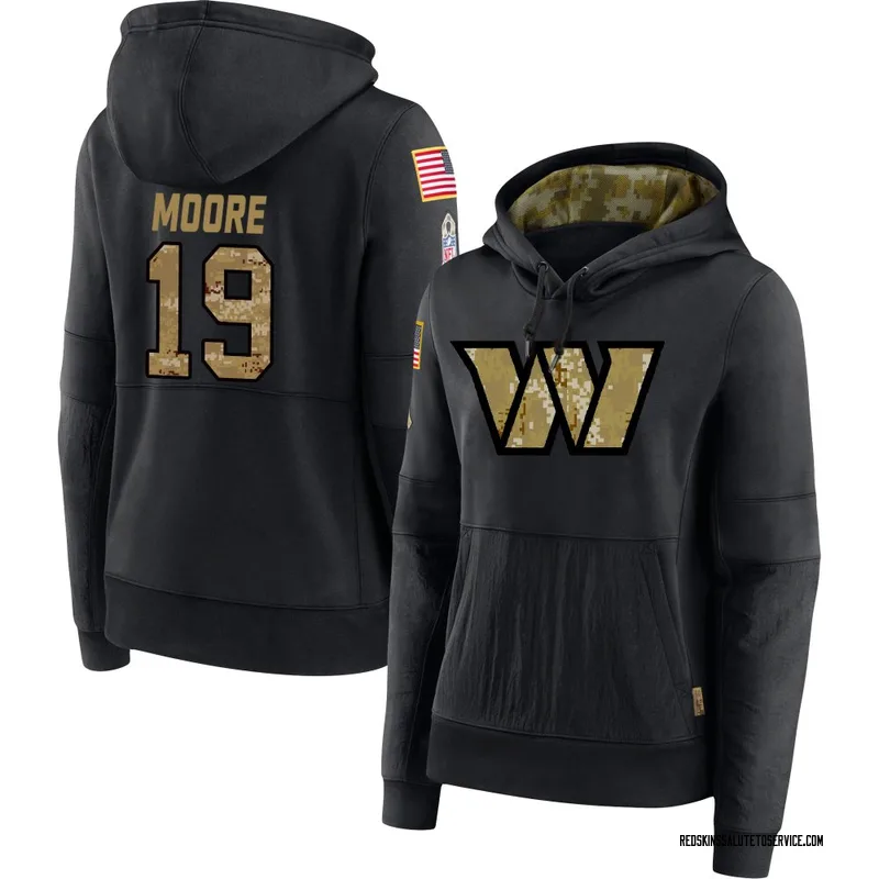Women's Chris Moore Washington Commanders Black 2020 Salute to Service Sideline Performance Pullover Hoodie