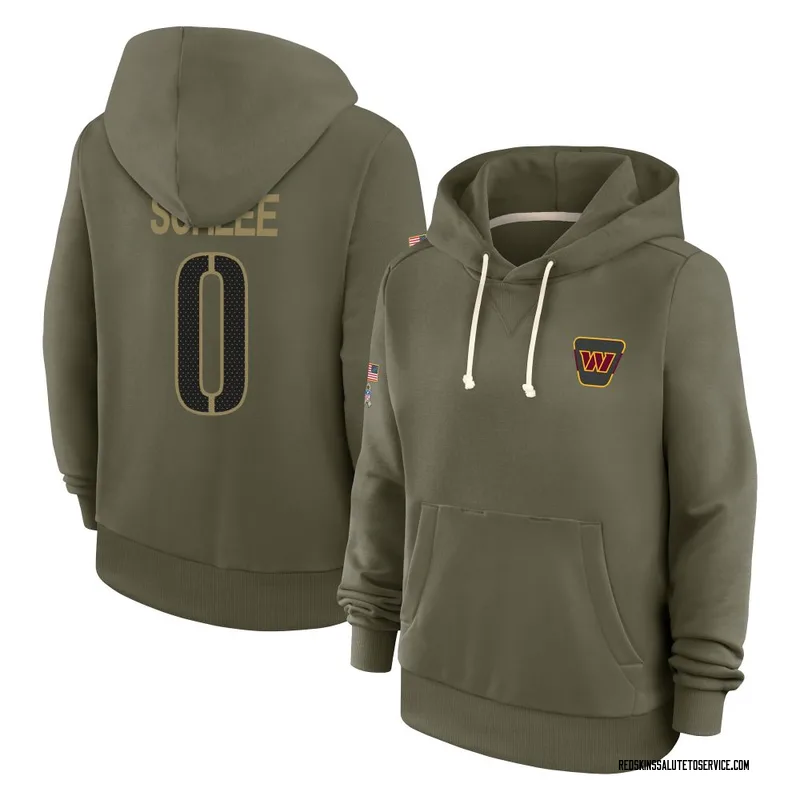 Women's Collin Schlee Washington Commanders Olive 2025 Salute to Service Hoodie