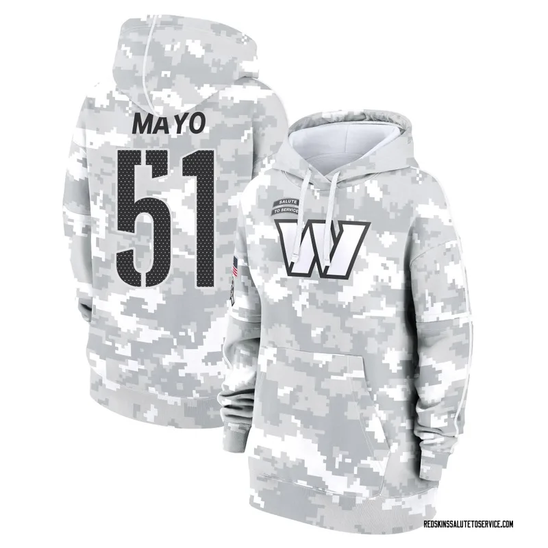 Women's David Mayo Washington Commanders Camo Arctic 2024 Salute to Service Club Fleece Pullover Hoodie