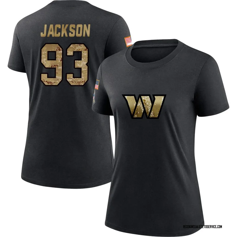 Women's Drake Jackson Washington Commanders Black 2020 Salute To Service Performance T-Shirt