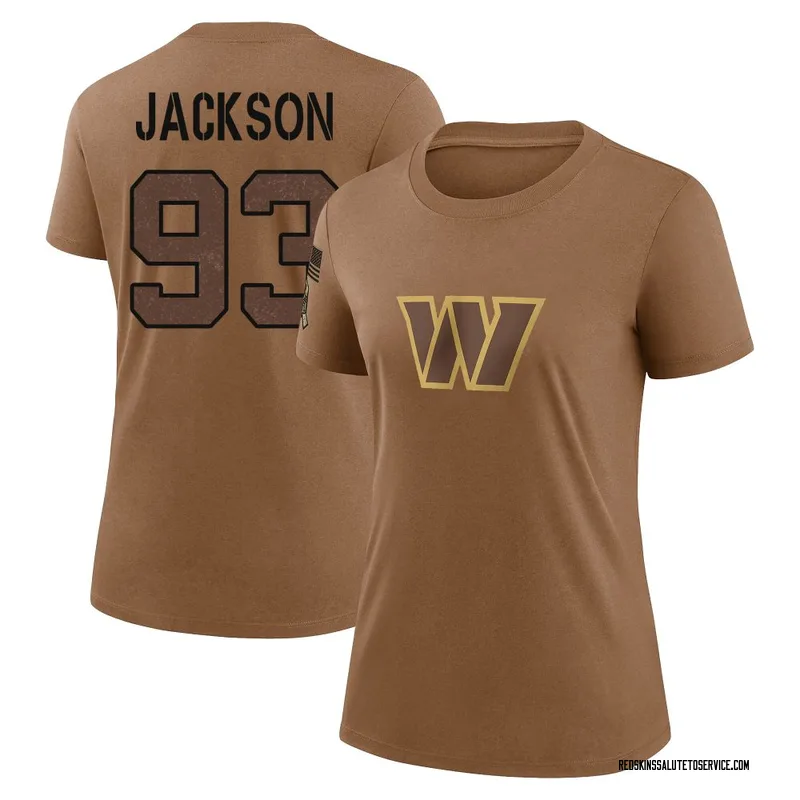 Women's Drake Jackson Washington Commanders Legend Brown 2023 Salute To Service Performance T-Shirt