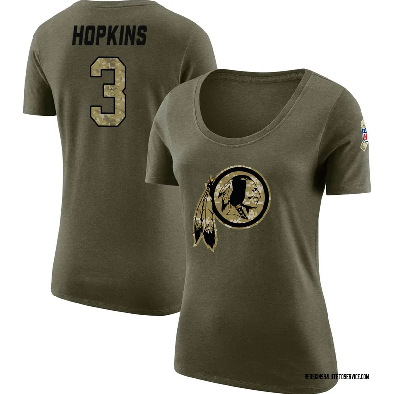 Women's Dustin Hopkins Washington Football Team Legend Olive Salute to Service Scoop Neck T-Shirt