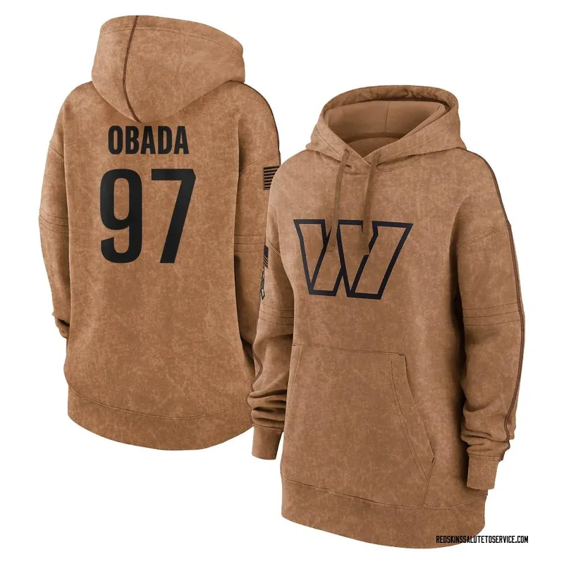 Women's Efe Obada Washington Commanders Brown 2023 Salute To Service Pullover Hoodie