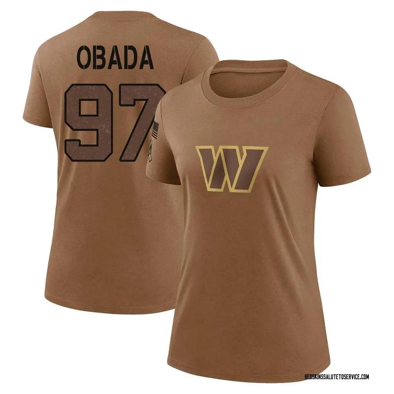Women's Efe Obada Washington Commanders Legend Brown 2023 Salute To Service Performance T-Shirt