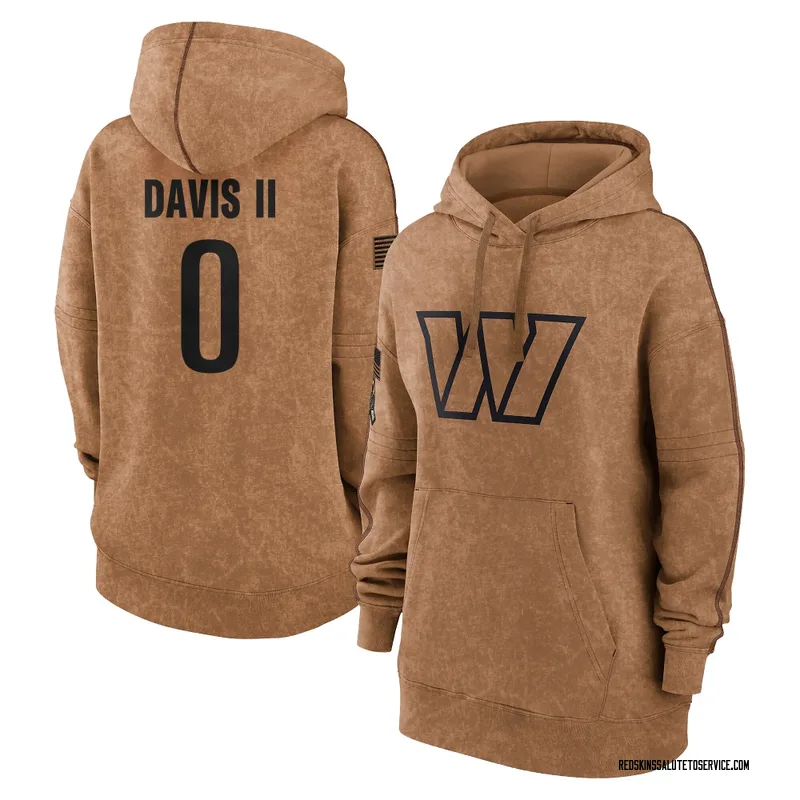 Women's Fred Davis II Washington Commanders Brown 2023 Salute To Service Pullover Hoodie