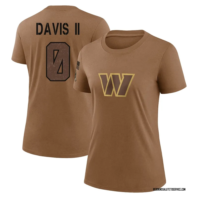 Women's Fred Davis II Washington Commanders Legend Brown 2023 Salute To Service Performance T-Shirt