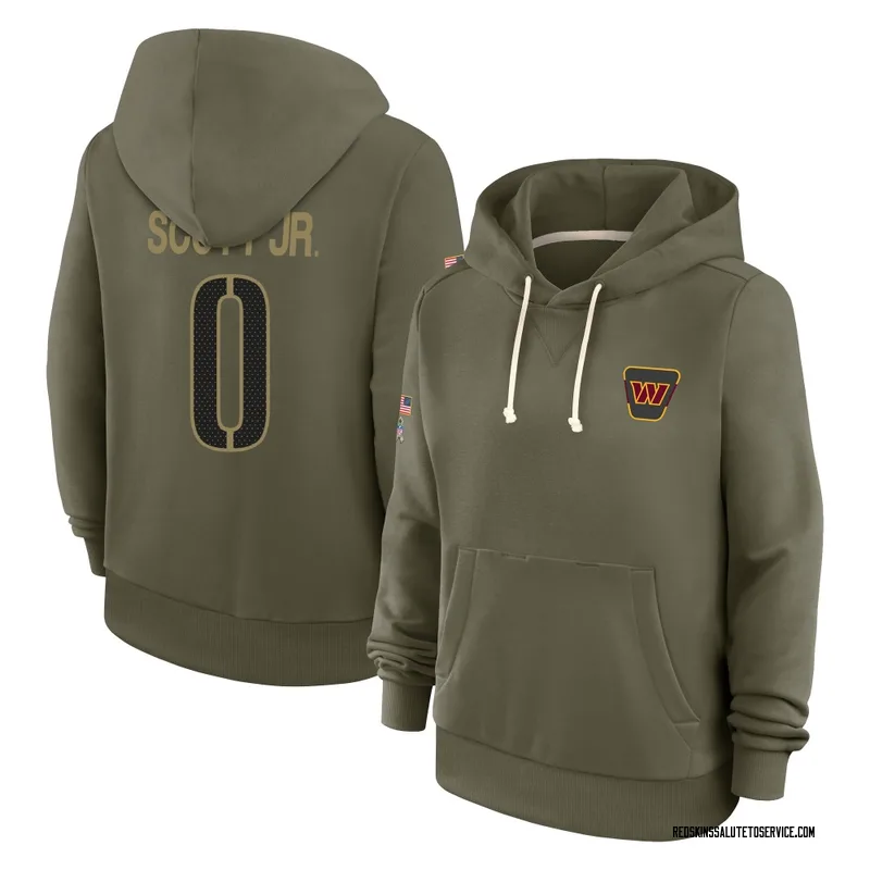 Women's Gee Scott Jr. Washington Commanders Olive 2025 Salute to Service Hoodie