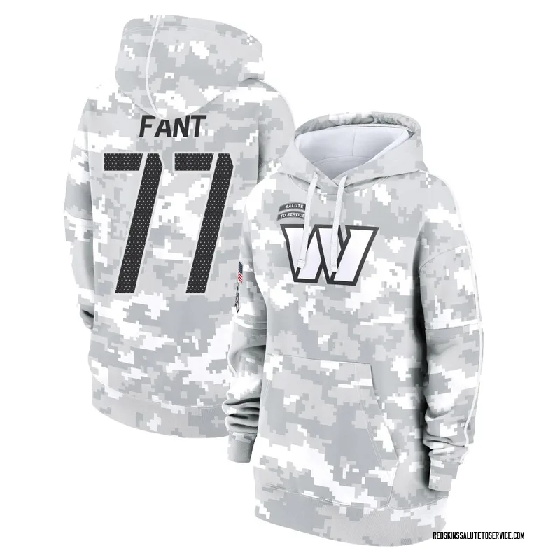 Women's George Fant Washington Commanders Camo Arctic 2024 Salute to Service Club Fleece Pullover Hoodie